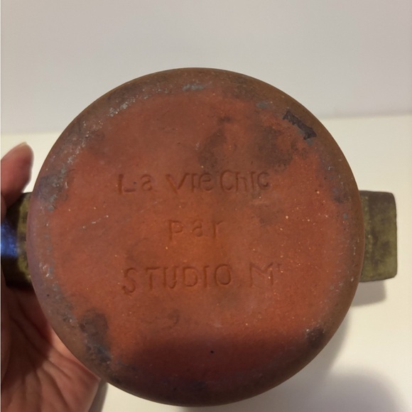 Vintage Studio M Earthenware Pot With Lid - Picture 5 of 15